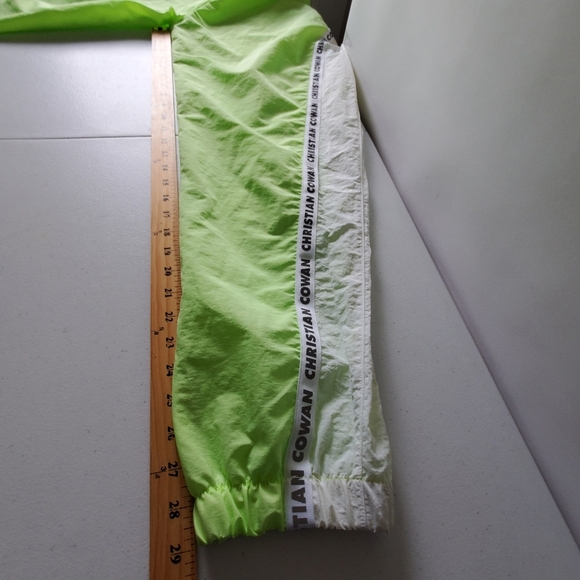 ASOS Design x Christian Cowan Tracksuit Size 12 Nylon Jacket and Joggers Neon - Picture 13 of 16